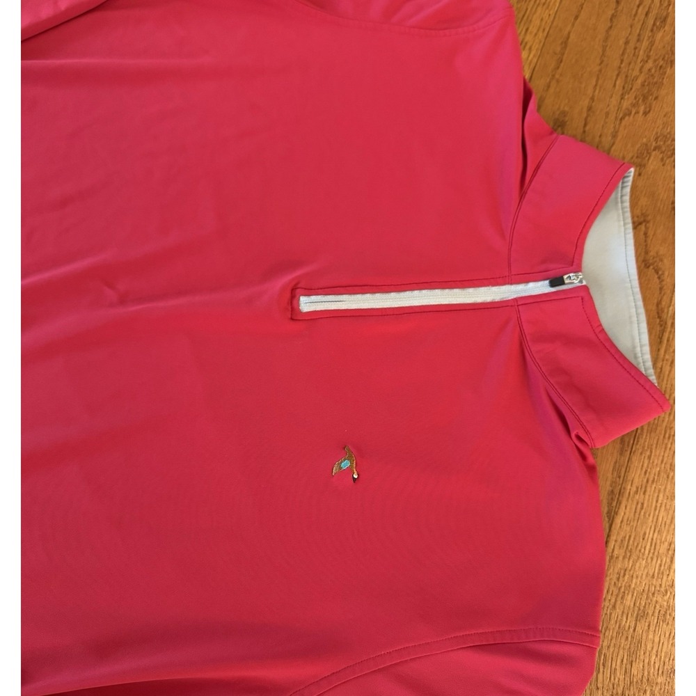Genteal Golf 1/4 Zip Performance Long Sleeve Pullover Size XL Red Stretch EUC